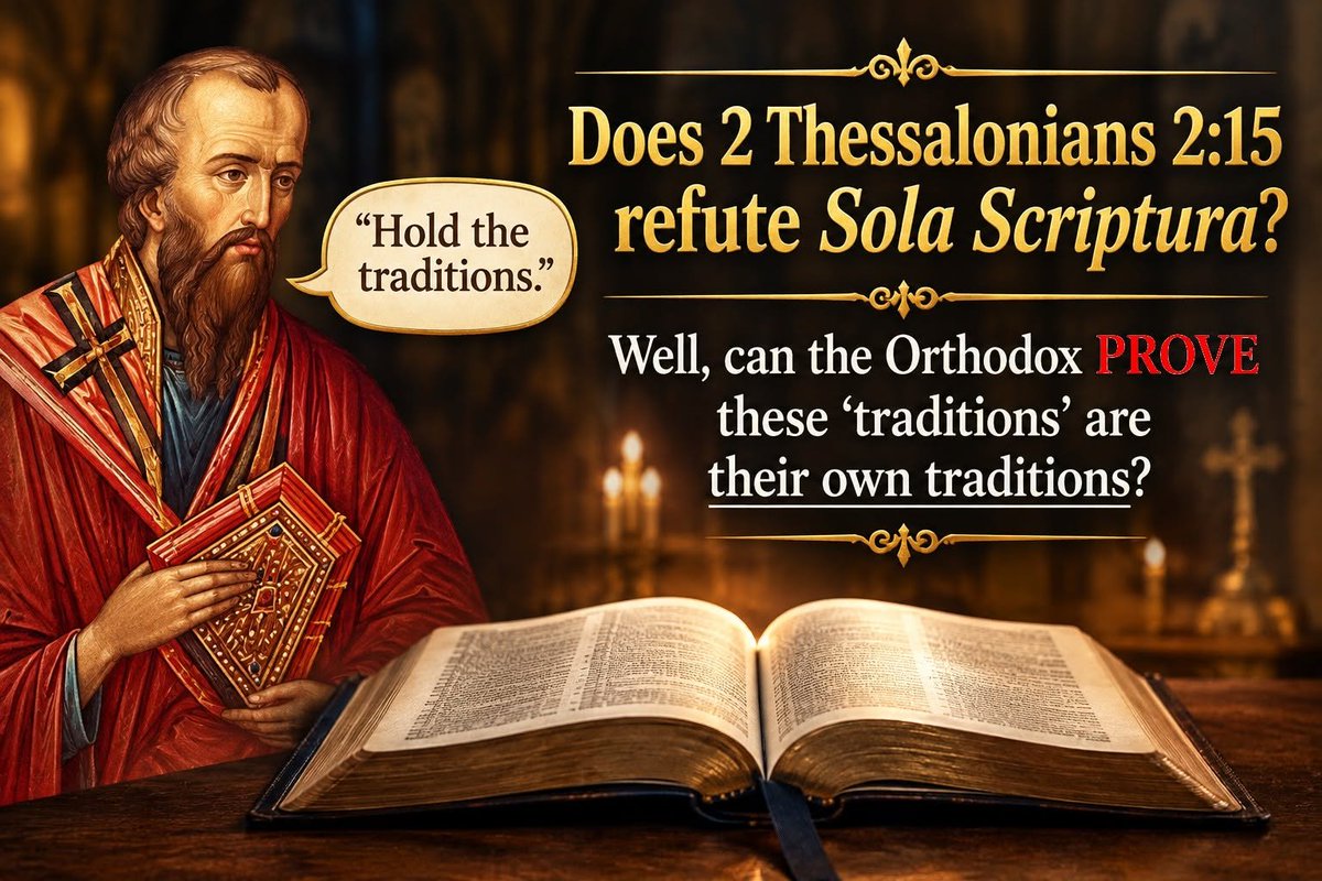 eoexamined's tweet photo. How do the Orthodox know the "traditions" spoken well of by Paul are their own traditions and not the Roman Catholic or Protestant ones?

"Traditions" in Paul seem often the same as “sound words” (2 Tim. 1:13 cf. 1 Tim. 6:3-4) etc.

Full article here: https://t.co/9Ovj7wra2u https://t.co/sy2lzxLANa