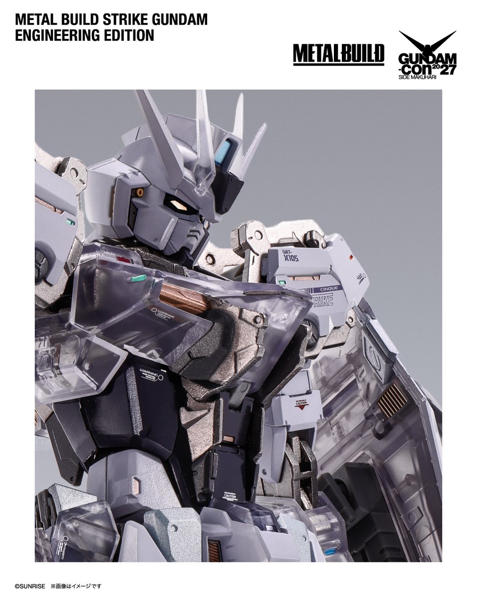 gundam_tamashii's tweet photo. 「METAL BUILD ストライクガンダム ENGINEERING EDITION」登場！

METAL BUILDの魅力をここに凝縮――
魅せる合金構造と彩色による質感表現。リアルなマーキング。
「透明」を成立させるモノトーンで仕上げた新機軸の一体。
#g_seed #メタルビルド #ガンダムフィギュア https://t.co/8OnlKiJ1xU