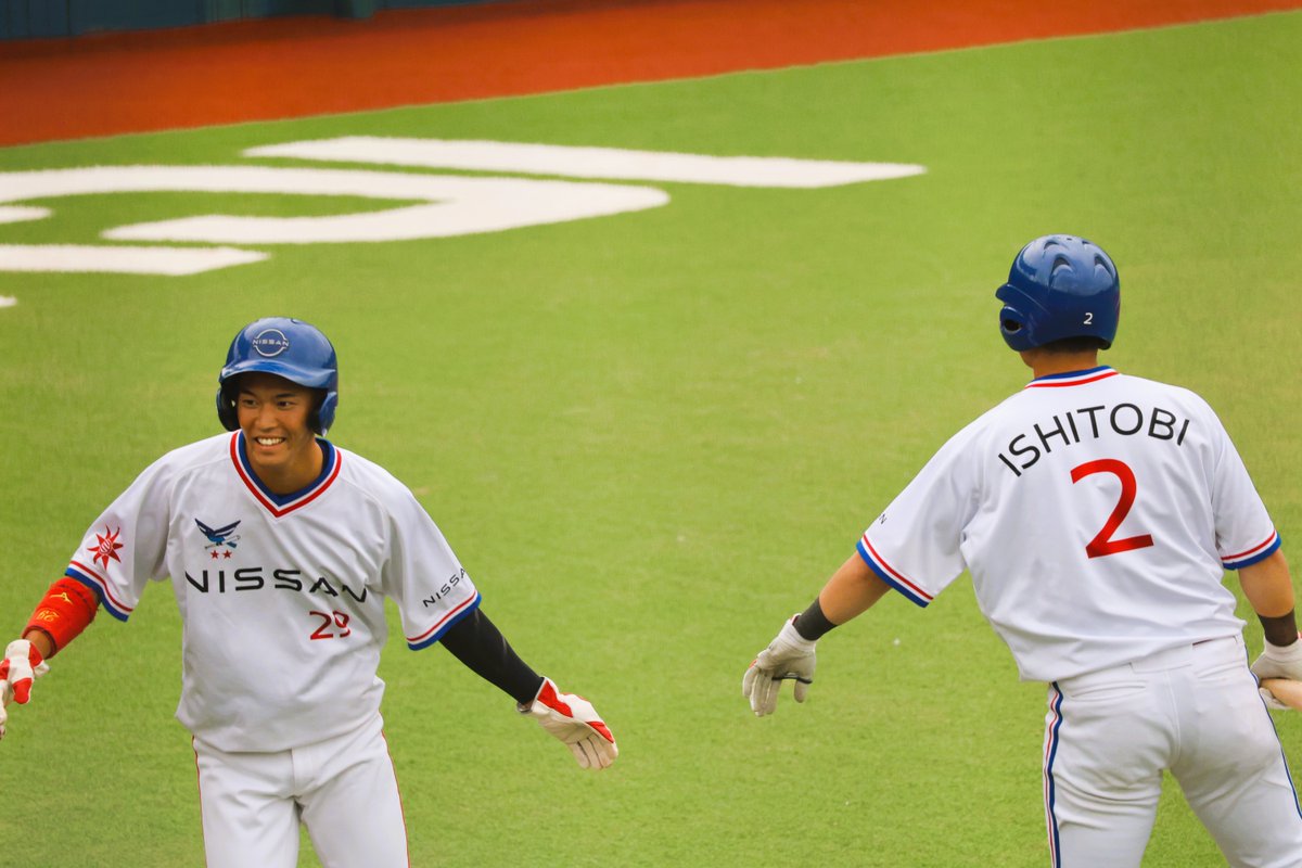 nissan_baseball's tweet photo. 🏆第51回社会人野球日本選手権大会 関東代表決定戦 2回戦

🆚明治安田 
日産自動車 7X-0 明治安田
（7回コールド）

チームの力でつかんだ大きな勝利！ 本日もたくさんの応援ありがとうございました。
次の試合はいよいよ代表決定戦。 最高の結果を目指して戦います🔥

#GO日産 #日産野球部 https://t.co/Ak2QwlErpD