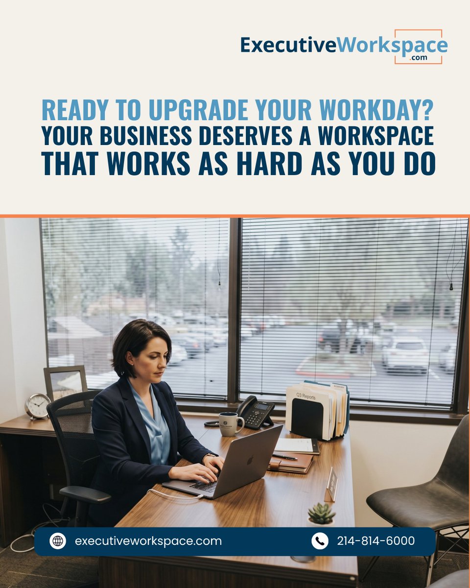 executivework_'s tweet photo. Upgrade your workday with a Private Office at Executive Workspace! 🚀

Enjoy move-in ready spaces, fast Wi-Fi, meeting rooms, &amp; a prestigious address. We handle the logistics so you can focus on growing your business. 💼

📍 Find yours today: https://t.co/QLHNPIyKC3 https://t.co/RpNvU1ufIf