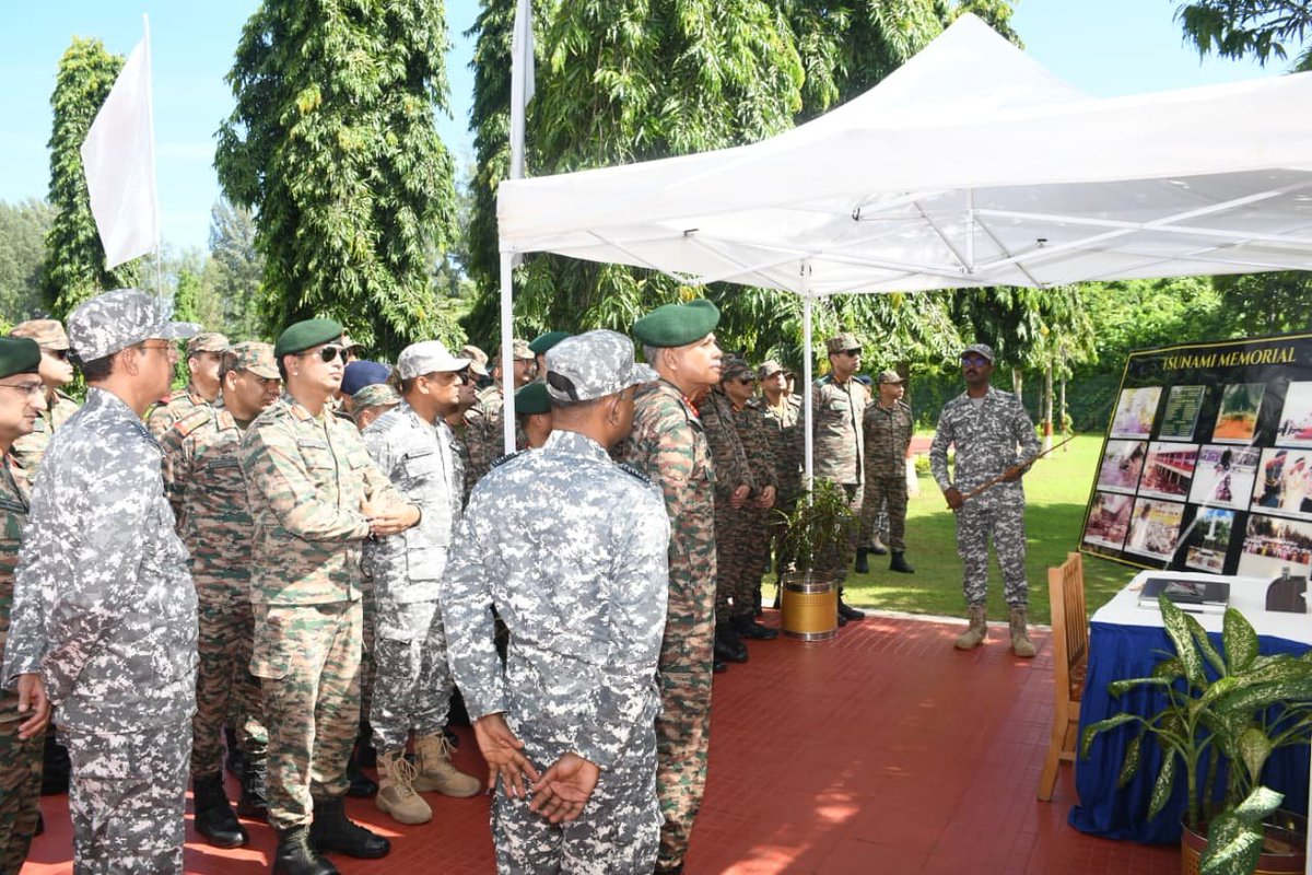 AN_Command's tweet photo. *Strengthening Jointness. Enhancing Maritime Understanding*

A 102-member delegation of the HCC–55th Course, led by Lt Gen Ajay Chandpuriya, AVSM, VSM, Commandant, Army War College, visited Andaman & Nicobar Command from 27–30 Sep 2026 as part of its Forward Area Tour.

The delegation gained insights into the operational, logistical and strategic dimensions of India’s only Tri-Service Command, with a focus on the complexities of the island and maritime domains.

The engagement reaffirmed the emphasis on Jointness, Integration and Inter-Service Synergy, contributing to the development of future military leaders for integrated, multi-domain operations.

#Jointness #MaritimeSecurity #Integration
 #IndianArmedForces #IndoPacific