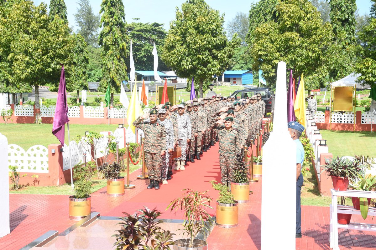 AN_Command's tweet photo. *Strengthening Jointness. Enhancing Maritime Understanding*

A 102-member delegation of the HCC–55th Course, led by Lt Gen Ajay Chandpuriya, AVSM, VSM, Commandant, Army War College, visited Andaman & Nicobar Command from 27–30 Sep 2026 as part of its Forward Area Tour.

The delegation gained insights into the operational, logistical and strategic dimensions of India’s only Tri-Service Command, with a focus on the complexities of the island and maritime domains.

The engagement reaffirmed the emphasis on Jointness, Integration and Inter-Service Synergy, contributing to the development of future military leaders for integrated, multi-domain operations.

#Jointness #MaritimeSecurity #Integration
 #IndianArmedForces #IndoPacific