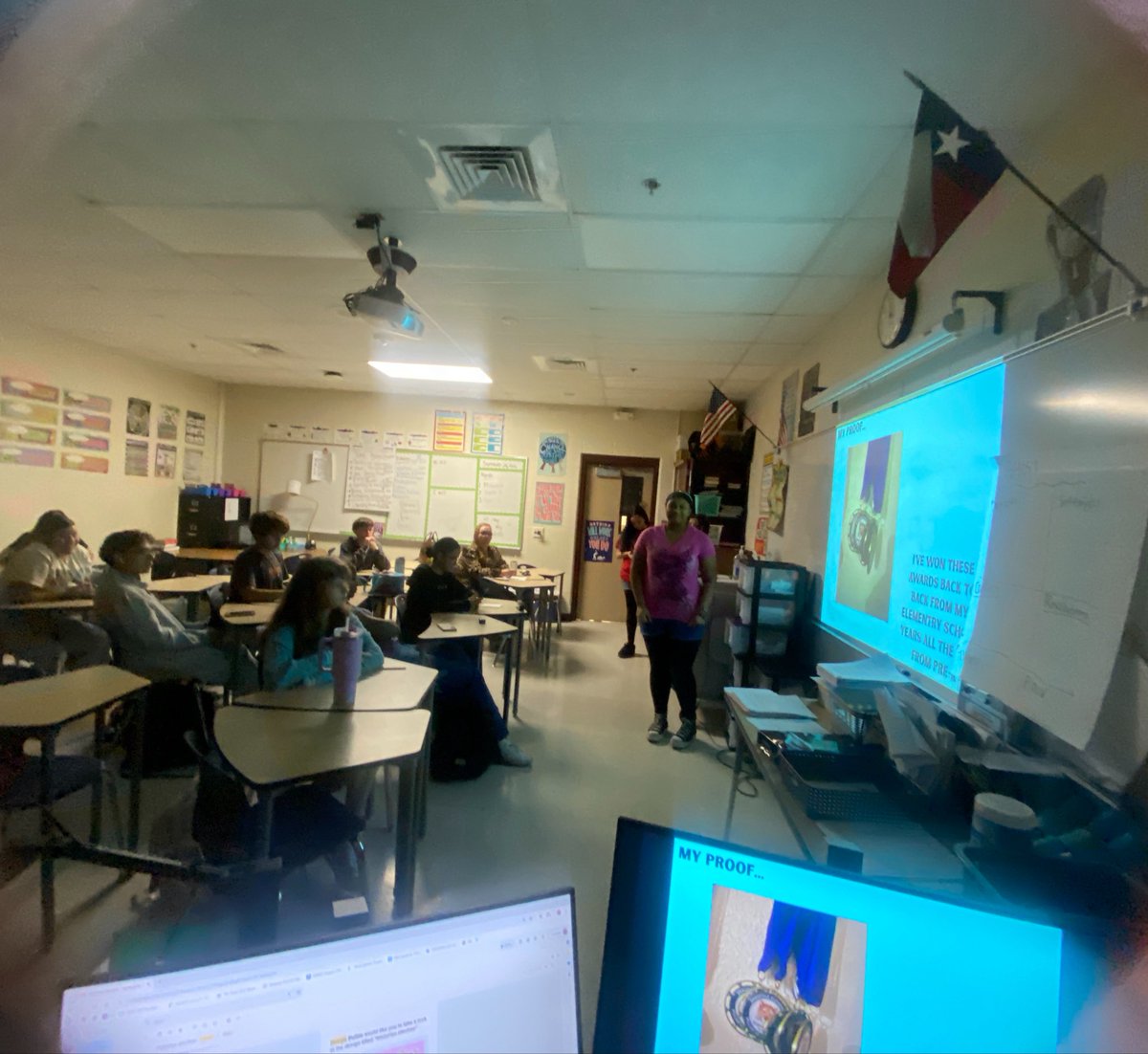 mrs_gallardo's tweet photo. Student Council Officer Presentations in action! 🎉👏 Super proud of our Jag scholars for stepping up and sharing why they’re ready to lead! 🐾 💚 @NISDJordanMag @JordanNISD
#StudentCouncil #LeadTheWay https://t.co/Y4wCYBD662
