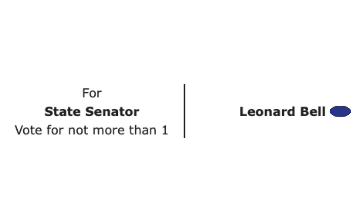 NHSenateDems's tweet photo. Manchester Wards 5, 6, 7, 8, and 9 and Litchfield, this is what it should look like on your ballot when you vote for @LeonardBellNH, the best candidate for NH Senate District 18, on November 3! #nhpolitics https://t.co/D8S6M2H0As