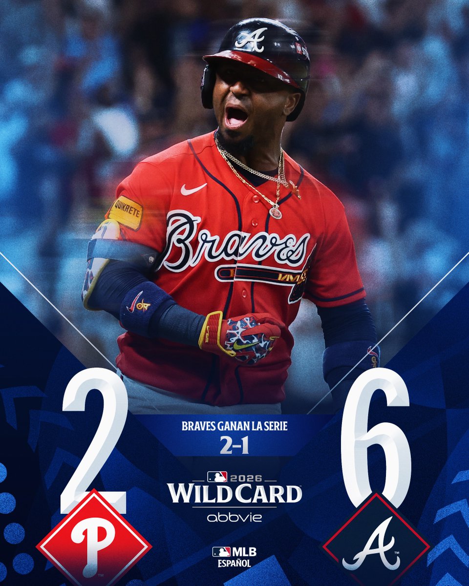 mlbespanol's tweet photo. Los Atlanta Braves se llevaron la victoria en Truist Park y ahora se enfrentarán a los Dodgers en la #NLDS. ¿Están listos? 👀 https://t.co/cOoSciVGO0