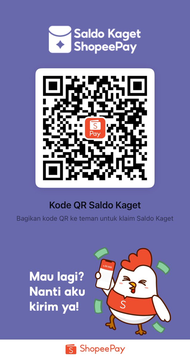 sasabzy's tweet photo. Kamu menerima kiriman Saldo Kaget ShopeePay. Klaim sekarang di Aplikasi ShopeePay 👉 https://t.co/vzHGT6EolW
Gunakan nomor HP yang sama untuk klaim saldo dan login aplikasi ShopeePay.
#SaldoKagetShopeePay
#AplikasiShopeePay https://t.co/Vs5CUbVVox
