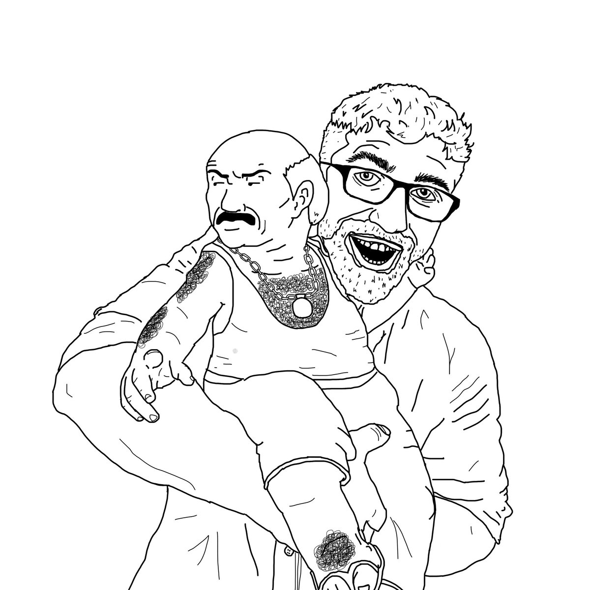 HOODRICHCOMEDY's tweet photo. I worked really hard on This piece. It’s called “my gfs coworker that really wants to fuck her is holding a baby Carl from ATHF” https://t.co/krBFsVYnCy