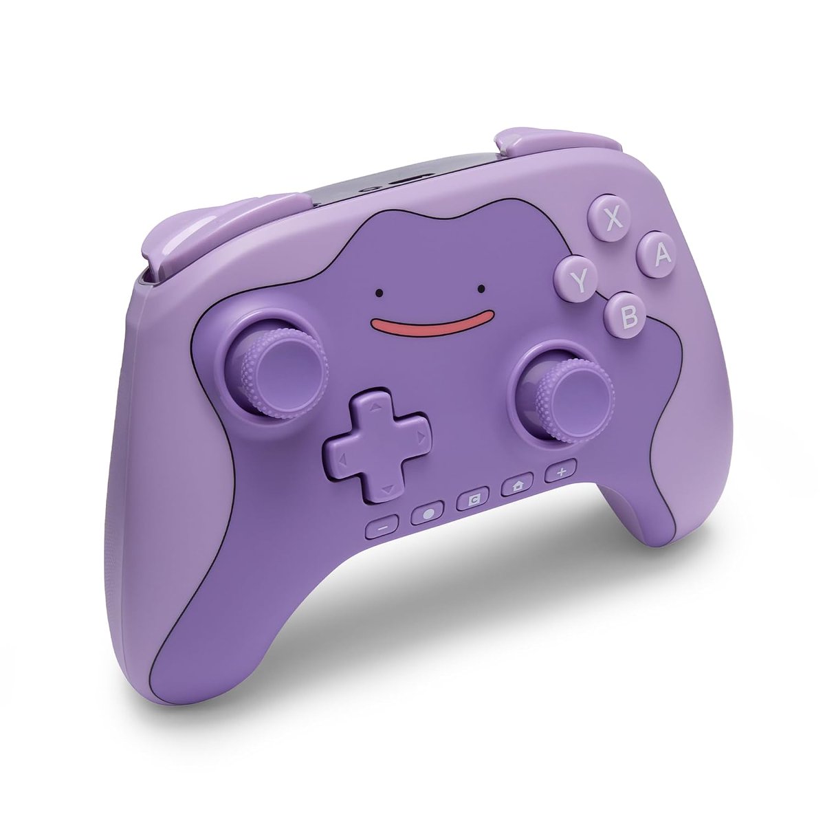 KawaiigamingT's tweet photo. 【　速報💜　】

メタモンがコントローラーにへんしん！？

PowerA Switch 2用公式ワイヤレスパッド『Ditto』がアメリカ版Amazonで突如公開✨

全身ラベンダー×にっこり顔が反則級の可愛さ…！

スペックも見たらドリフト知らずのホール効果スティック＆背面ボタン搭載の本格派だった😆🎮 https://t.co/vA2FdUeZma
