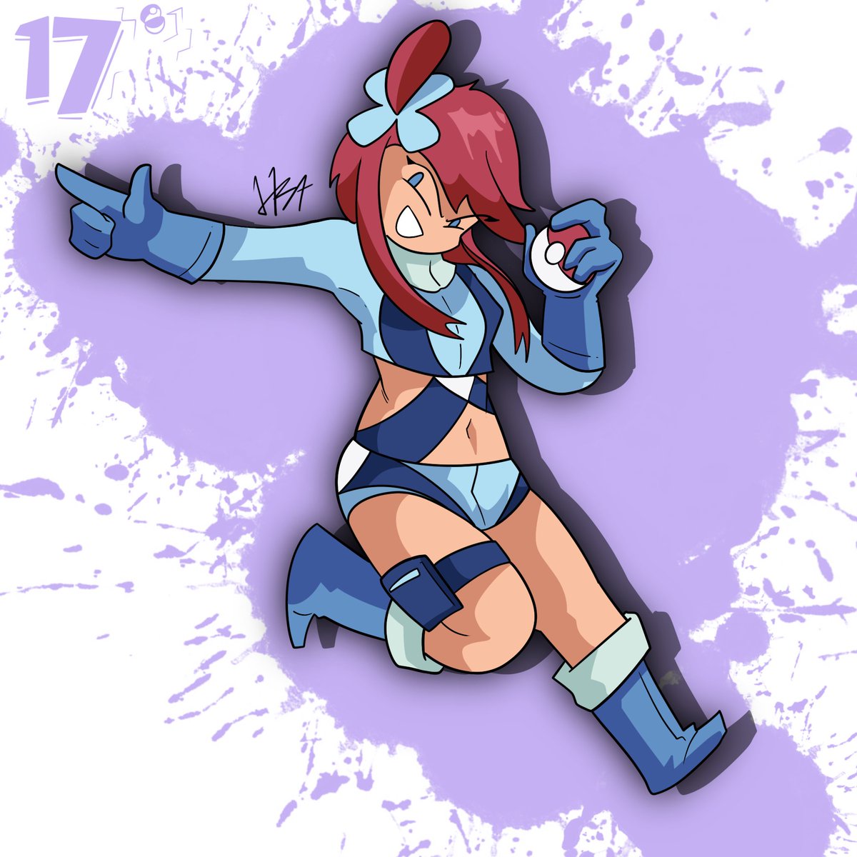 Hercu_ra's tweet photo. Day 17 of drawing a Hispanic/Latino character every day in HHM is Skyla from Pokémon! This character specifically was requested by my friend Azalea @LovableLilyLeah and yeah her design is FIRE I love her she’s so cute... 🟩🐬🚔 https://t.co/vKaRXBmVgA