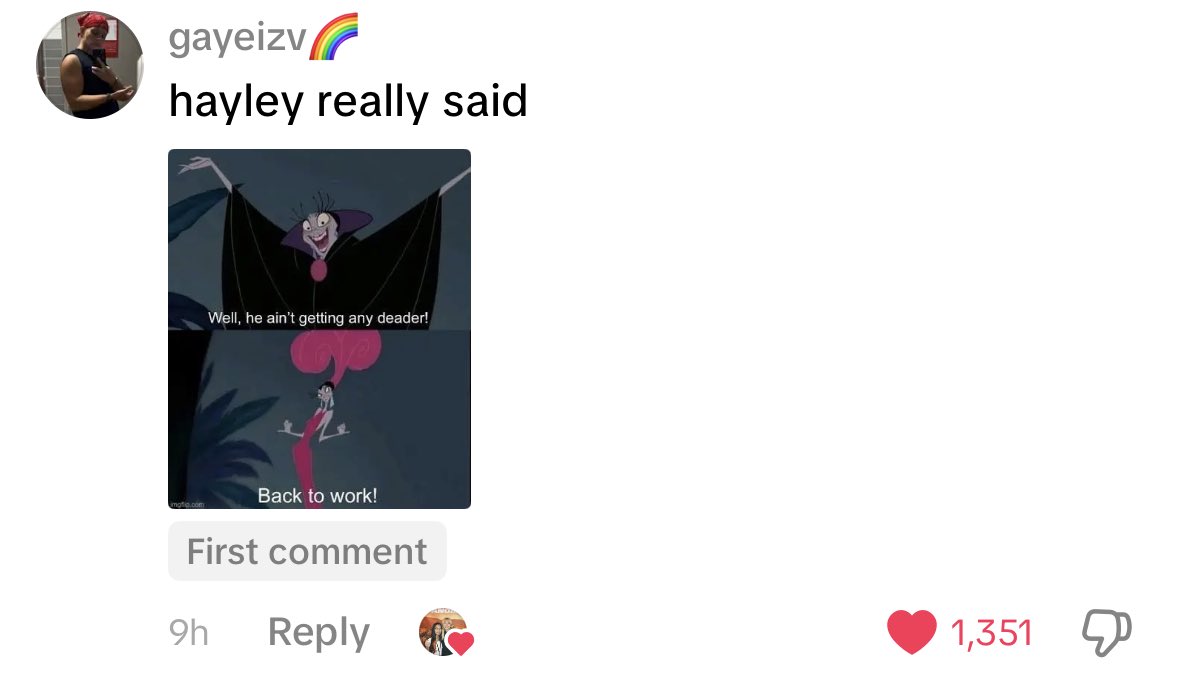 ericathesuckup's tweet photo. this comment on a vid of hayley doing dead horse in WA is fucking frying me https://t.co/yVx1nGCZyu