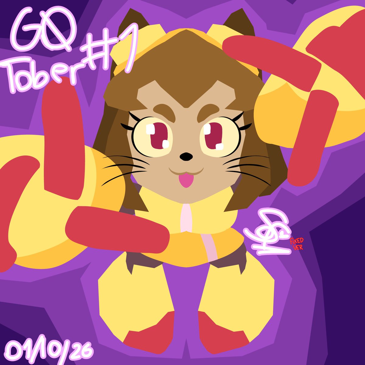 gameoverseAF's tweet photo. HOTFIX CUZ I FUCKING FORGOT THE WHISKERS https://t.co/aCXN34OnEc