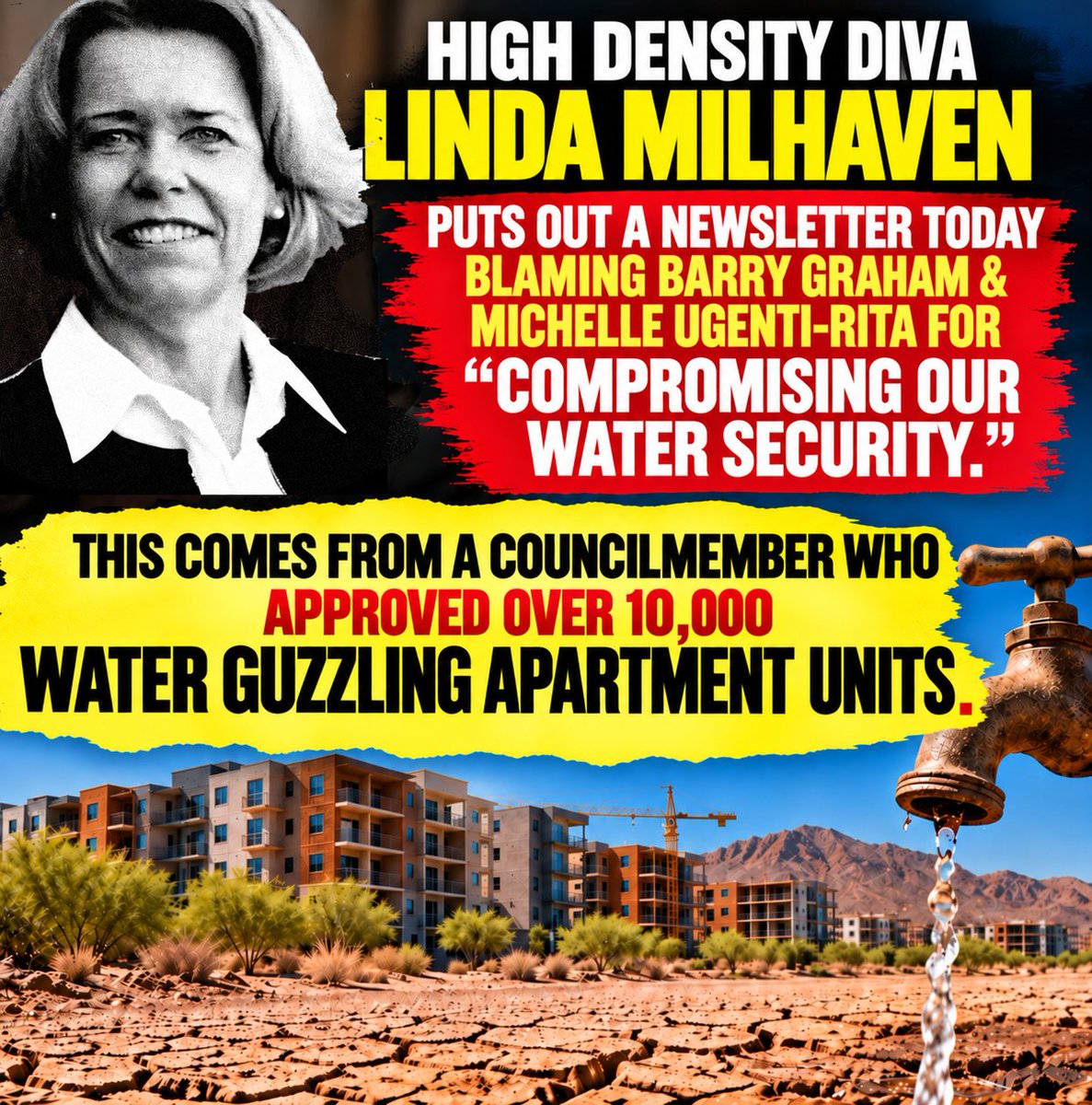 ScottsdaleVid's tweet photo. Does Linda Milhaven Have Any Credibility to Lecture Us on Water Security - and Tell Us to Vote for Raoul Zubia as a Water Savior Given Her Own Record? https://t.co/riboIQgWJB