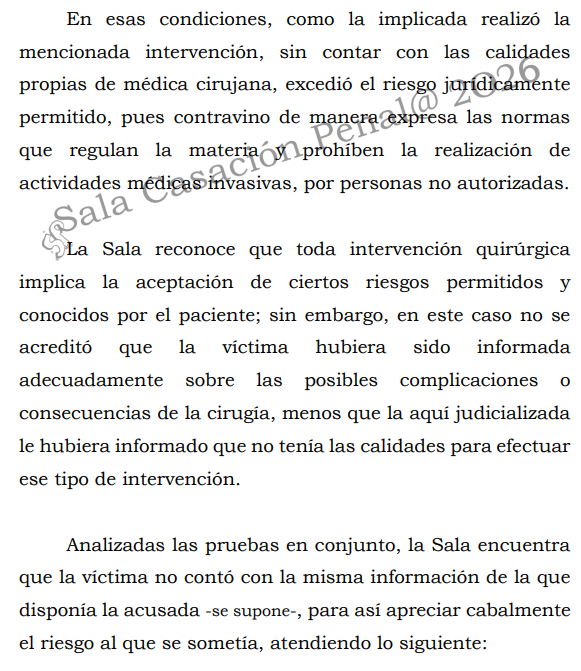 loviedoH's tweet photo. Corte S. Rad. 70464/26. Lesiones Personales.

Cosmetóloga realiza intervención quirúrgica a la víctima. Autopuesta en peligro y requisitos.
 
Compartida por @CorteSupremaJ 

https://t.co/FrC0N9EQg1 https://t.co/XFjmq1rX7l