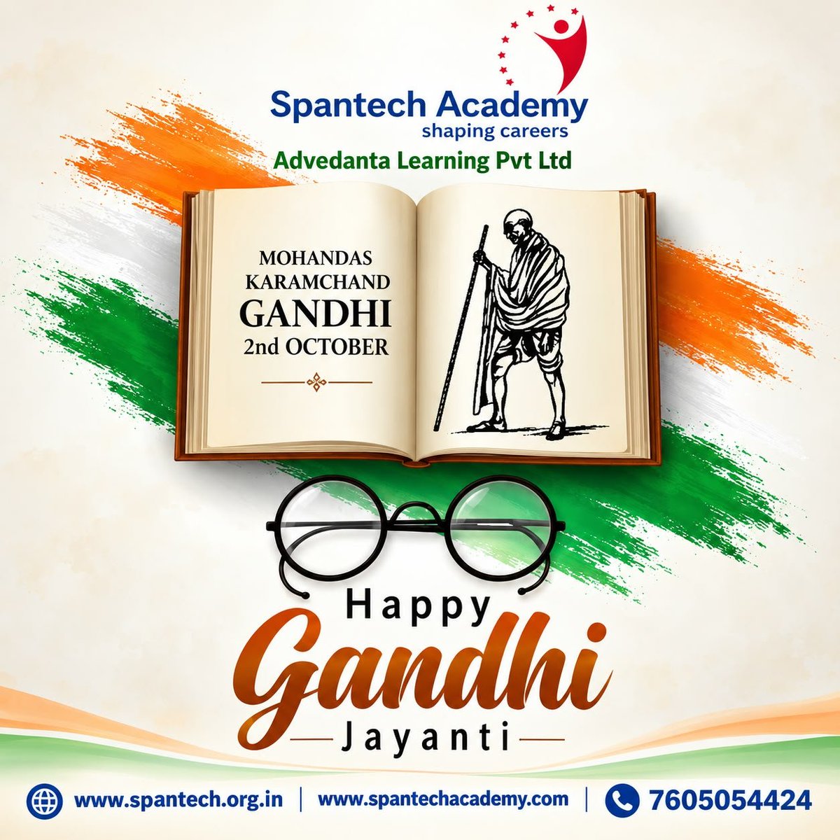 PalashSarkhel's tweet photo. #gandhijayanti #TruthAndNonViolence #peaceandharmony #SpantechAcademy #shapingcareers #changinglives https://t.co/DuszJzBsfP