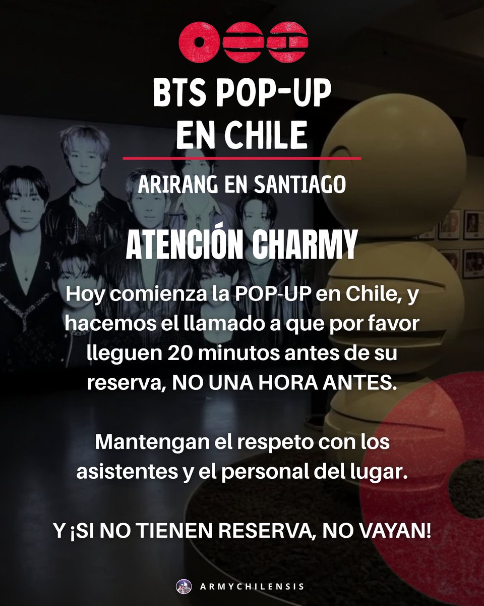armychilensis's tweet photo. Ya es 2 de octubre DÍA DE POP-UP en CHILE!!!!

Mantengamos el orden por favor 💜 no imitemos malas actitudes o acciones de otros lugares. https://t.co/0ZAI4lhfTa