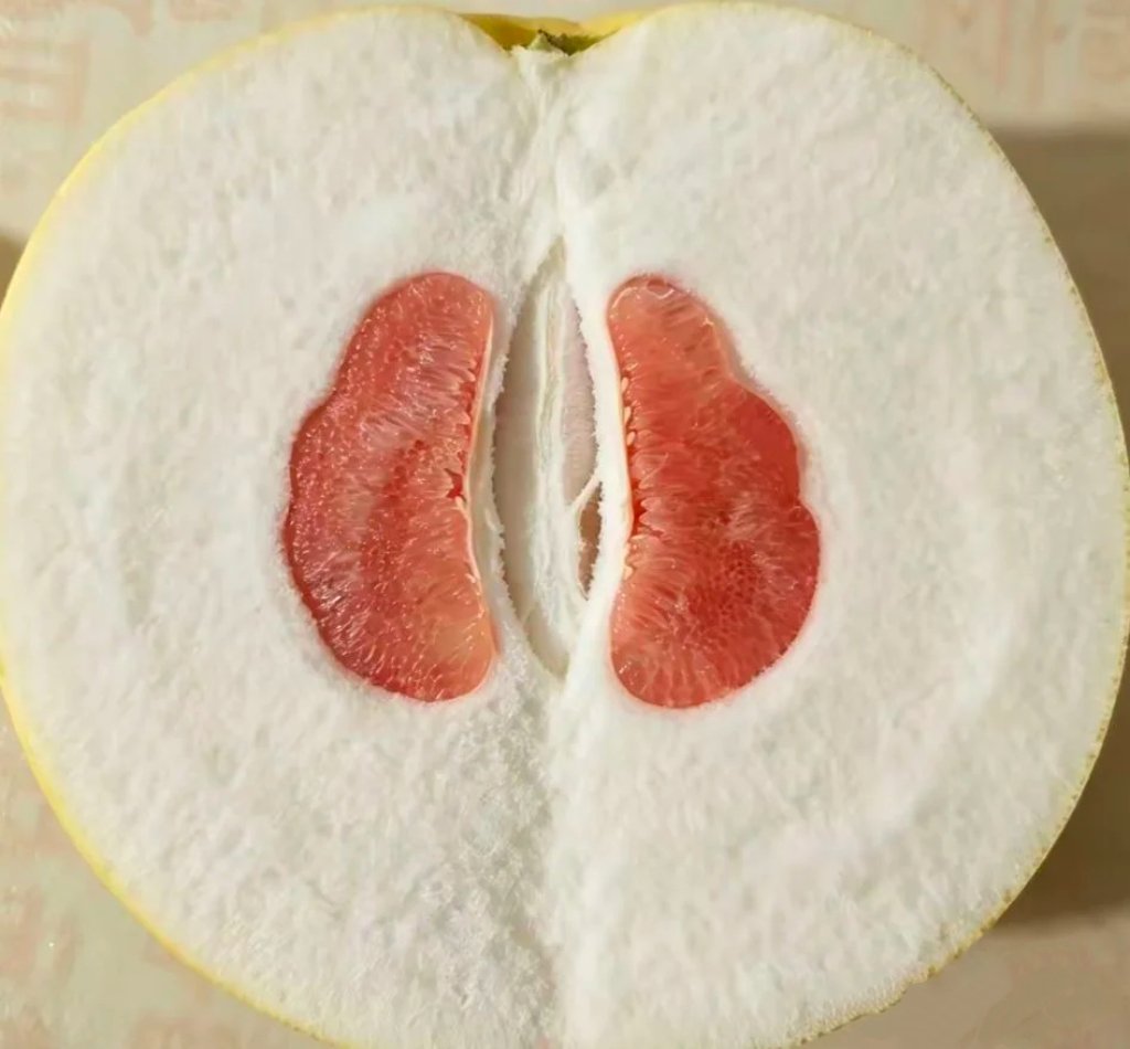 Kaia6697's tweet photo. Just my luck! I think I’ll pass on this pomelo. #Pomelo #FoodFail https://t.co/7Q9sKZf3xe