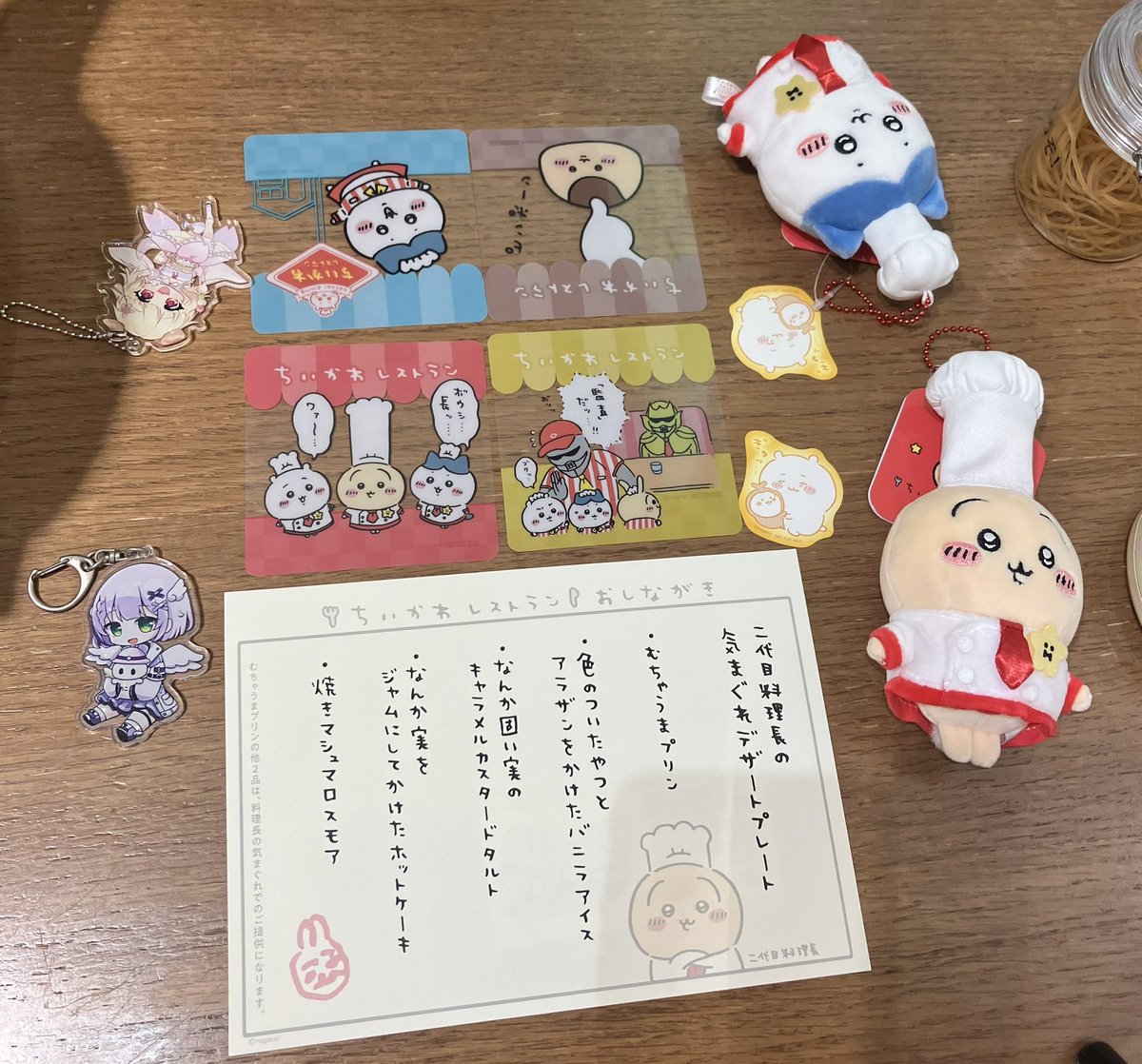 mekoNOie's tweet photo. 昨日わんちとお出かけしてきた🌟
超楽しかった〜！！！

ポケモン謎解きに、ちいかわレストラン🍽️
ポケモンもちいかわも可愛くて、テンションあげあげでした〜☺️

お土産もありがと〜‼️

打ち合わせとか特になしで、お互いプラモ持ってきたの最高😂

#ゲタ活 https://t.co/dsv0HCWF3A