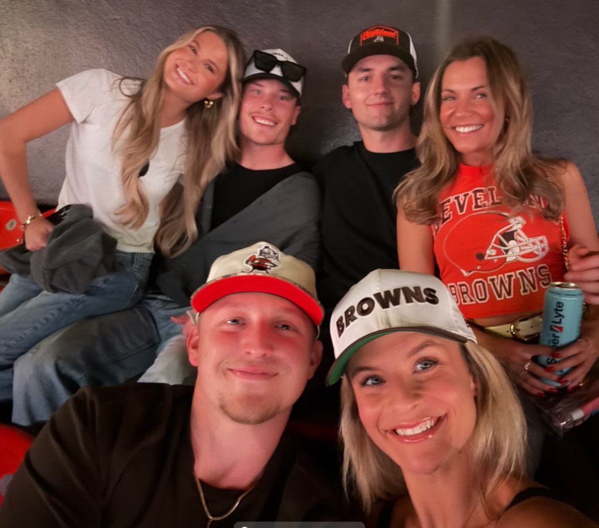 CleGuardPro's tweet photo. Just a trio of Cleveland #Guardians rookies with a combined 11.2 f(WAR) on the 2026 season taking in the Browns game tonight!

Parker Messick 4.9 f(WAR)
Chase DeLauter 3.5 f(WAR)
Travis Bazzana 2.8 f(WAR)

#GuardsBall https://t.co/W6deO9QoHn