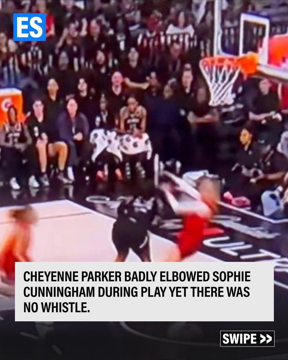 essentially_w's tweet photo. WNBA OFFICIATING IS BECOMING HARDER TO IGNORE 🤯

A foul gets called one way in one game and completely differently in another.

Players don’t know what will get a whistle. Fans don’t know what they’re watching.

That consistency has to improve. https://t.co/gtKjEm5avA