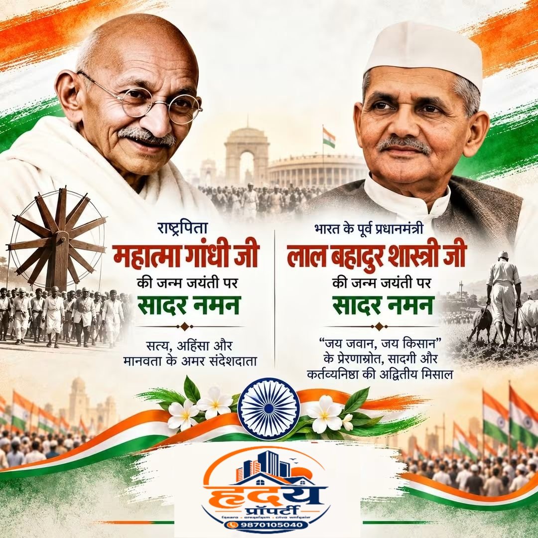 malde_monish's tweet photo. राष्ट्रपिता महात्मा गांधी जी एवं पूर्व प्रधानमंत्री लाल बहादुर शास्त्री जी की जयंती पर उन्हें सादर नमन। 
#महात्मा_गांधी_जयंती #लाल_बहादुर_शास्त्री_जयंती https://t.co/ghy31HvpTD