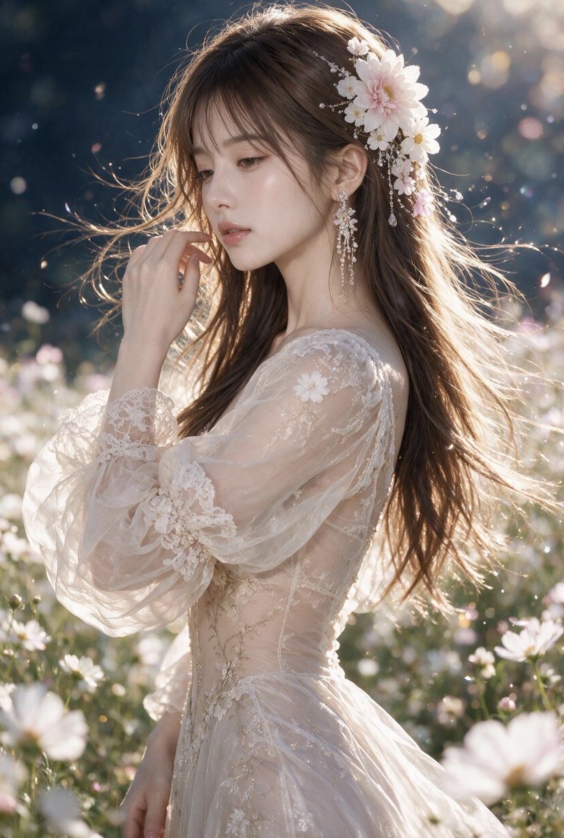 Dandaforfunoob's tweet photo. 秋日暖阳洒落花田，白裙少女与花海相映成画 🍂☀️ A dreamy autumn day in a flower field. #秋日 #花海 #白裙 #AutumnVibes #花田 https://t.co/kuKuLaCs51