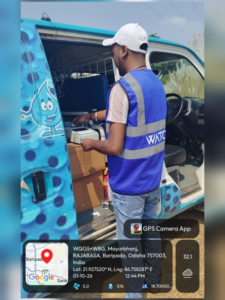 GMwatcobpd's tweet photo. 🚰 Water Quality Testing | Ward No. 27
Water quality testing conducted near Mayurbhanj Law College, Baripada, supporting WATCO’s commitment to safe and quality drinking water for citizens. 💧

#WATCO #Baripada #WaterQuality #SafeDrinkingWater #Ward27 https://t.co/1ybiC816Fe