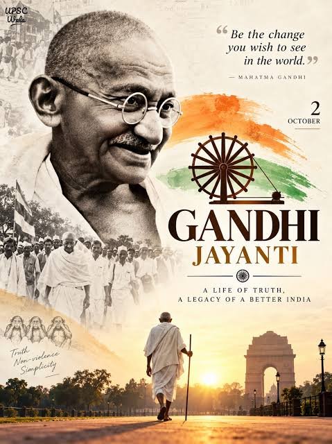 ChuniyaBik15299's tweet photo. Let us remember the Father of the Nation, Mahatma Gandhi Ji, and his timeless ideals of truth, non-violence, peace, and simplicity. May his teachings continue to inspire us to build a society rooted in harmony, compassion, and unity.
Happy Gandhi Jayanti! 🙏 https://t.co/ZHOnEQC3wd