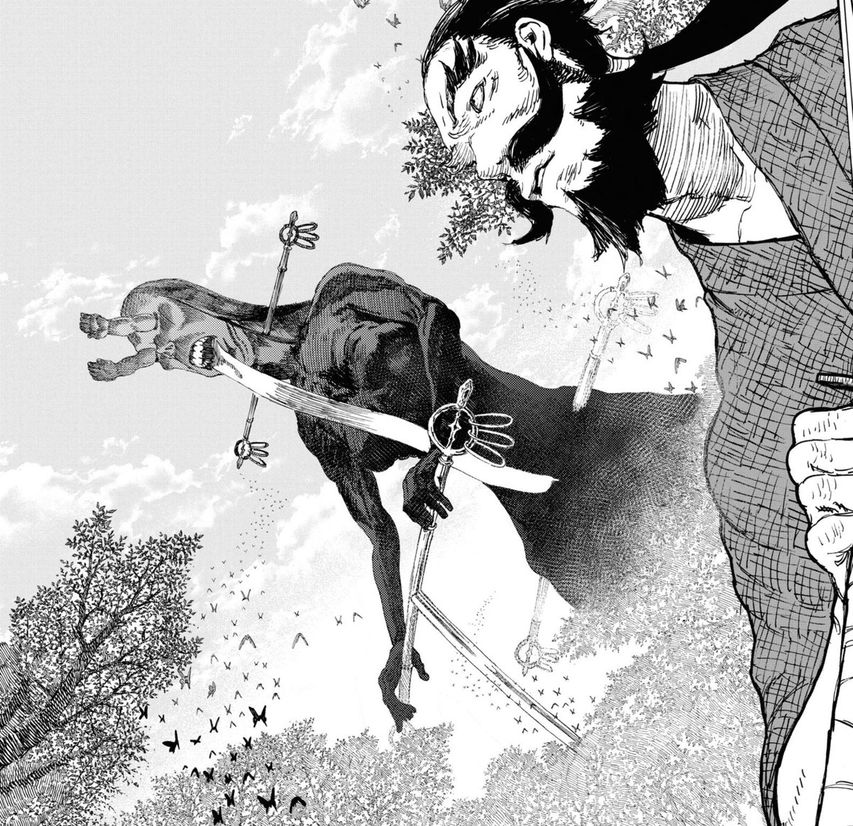 fulyanime's tweet photo. I knew the art was gonna be incredible but i'm still astounded #hellsparadise https://t.co/fyNUw7CkiO