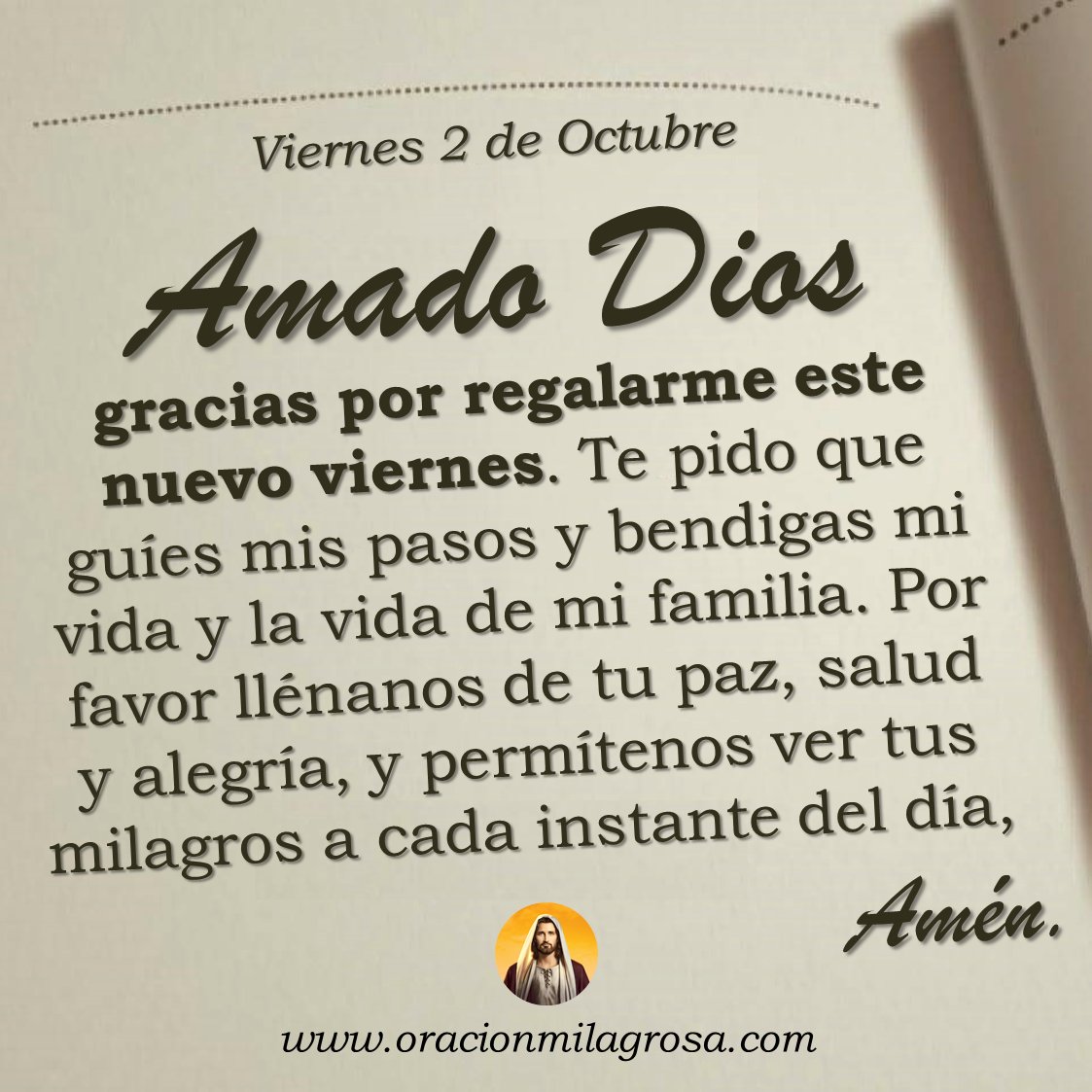 oracion_milagro's tweet photo. Oración para el viernes 2 de octubre de 2026: https://t.co/IOP6bt8IWc ✨