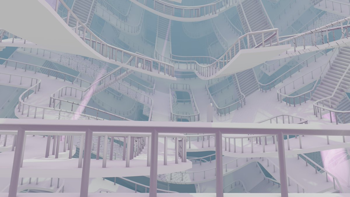 Charlotte202002's tweet photo. 💡波動関数崩壊💡
Wave Function Collapse

VRChatでも、まさかサイエンス界隈以外、それもワールド製作の場でこの言葉を聞くとは思いませんでした。

このワールド、みんなで歩き回ると、まるで歌うように綺麗な音を響かせながら、生き物のように姿を変えてゆきます。シンプルに楽しい。

私には「歌う人工生命」のように見えました。

自然現象って、さまざまな方程式で描くことができると聞きます。その仕組みを可視化して、そのままアートにしたような印象で……。

頭の良すぎる人の賢い頭の中って、こんな感じなのかな……とも思いました。
#VRChat_world紹介