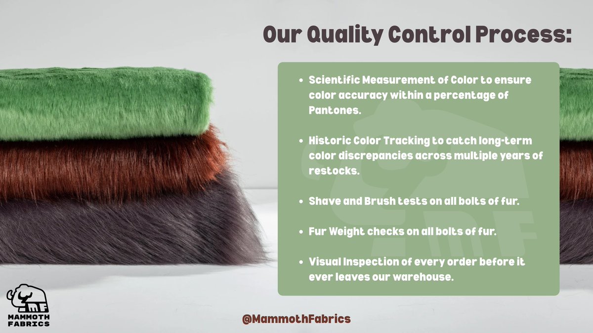MammothFabrics's tweet photo. Less guess work, less time swatching, and more consistency. 

Learn more below!🦣🌱 https://t.co/OKykOQYfHm