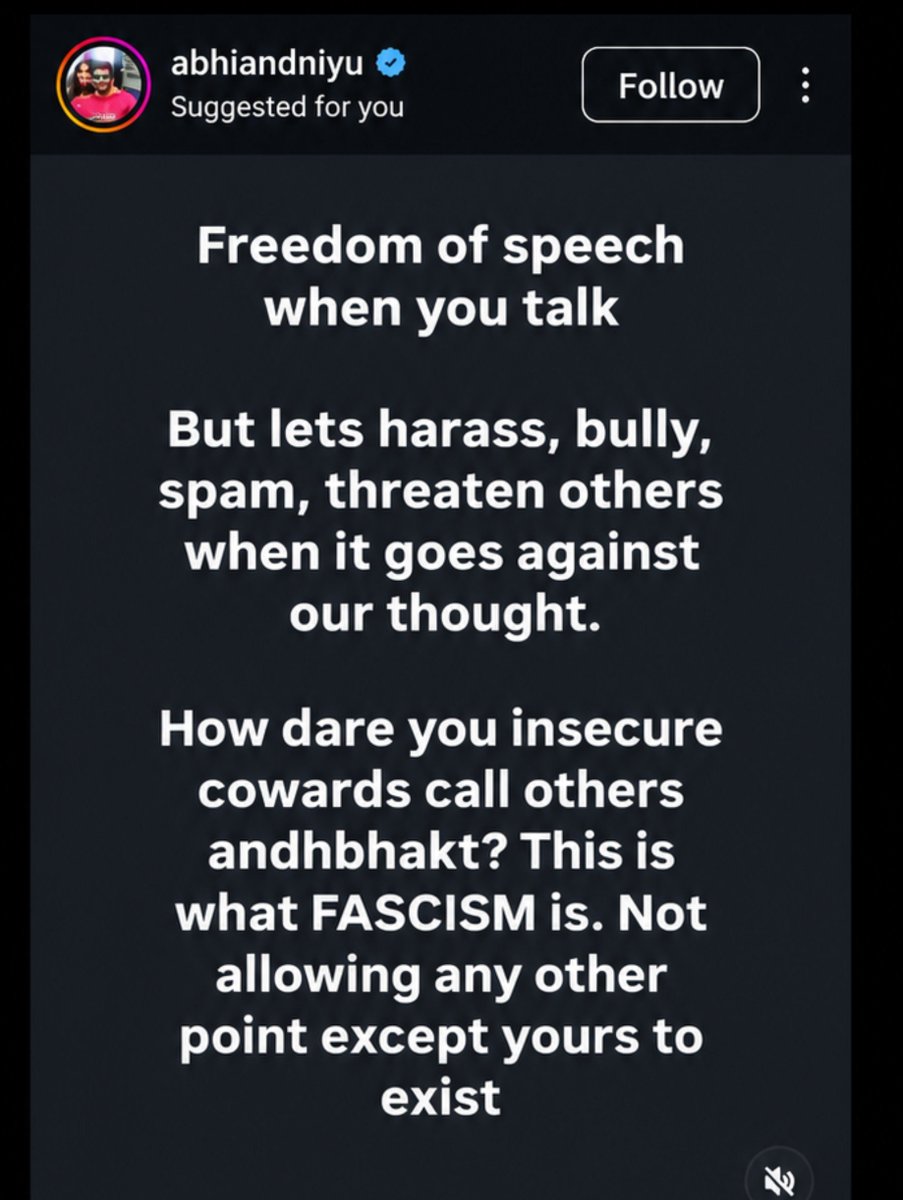 sangamkumar22's tweet photo. According to Abhi and Niyu

calling someone an “andhbhakt” is fascism. But calling Indians anti-national for disagreeing with you and branding students “dimagi naxals” is not fascism it’s patriotism. 😂

I’ve never seen people like him so proudly display their lack of common sense. 🤮