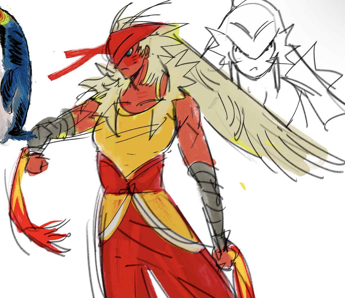 FishsPencil's tweet photo. Blaziken lady ❤️ hi https://t.co/3USjGXAYDo