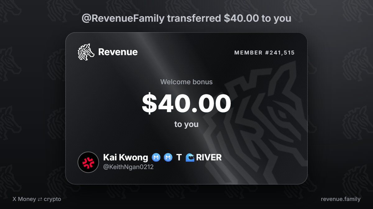 KeithNgan0212's tweet photo. @RevenueFamily I just received $40.00 from @RevenueFamily https://t.co/oPJOxCeb6u
