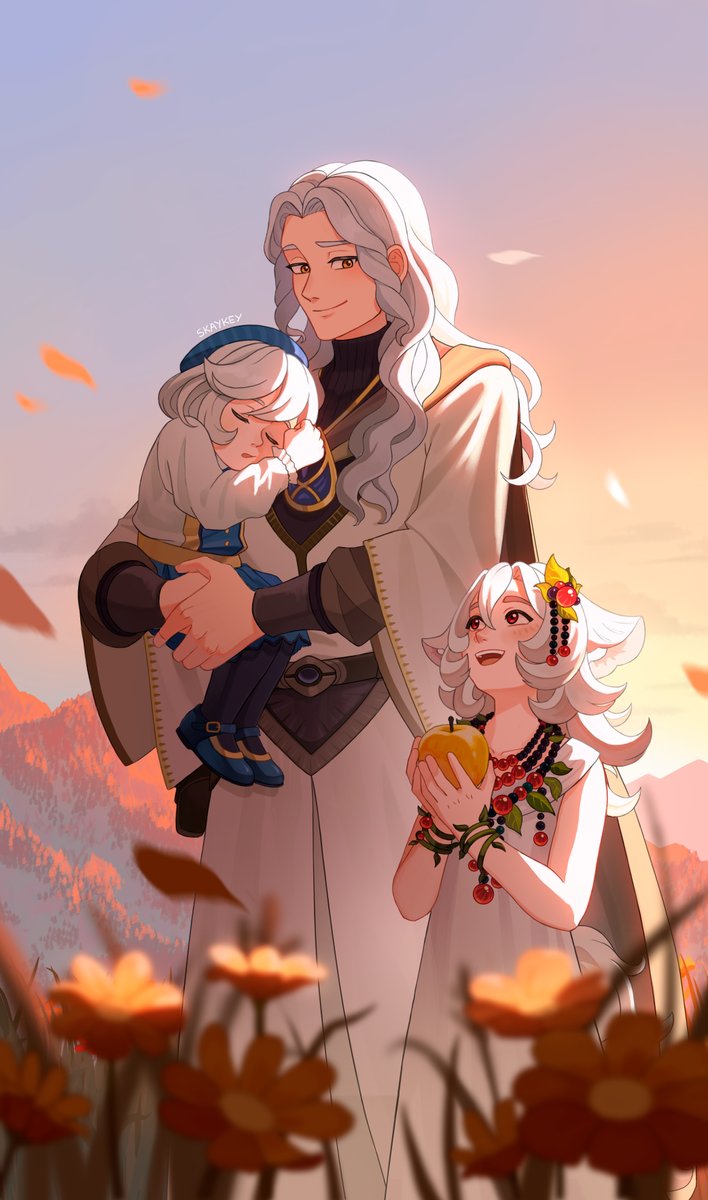 sora_skaykey's tweet photo. Merlin and his two daughters 😌✨

#AFKJourney https://t.co/dY3kzjXlhF