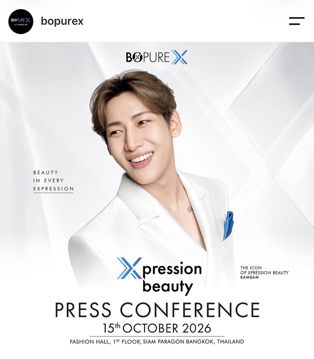 BByuiyuiBB's tweet photo. 15 ตค เจอกัน พารากอน จ้าาาา
#BoPureX #XpressionBeauty #BoPureXxBamBam 
#BamBam #뱀뱀 @BamBam1A https://t.co/GZZKJCiX1P