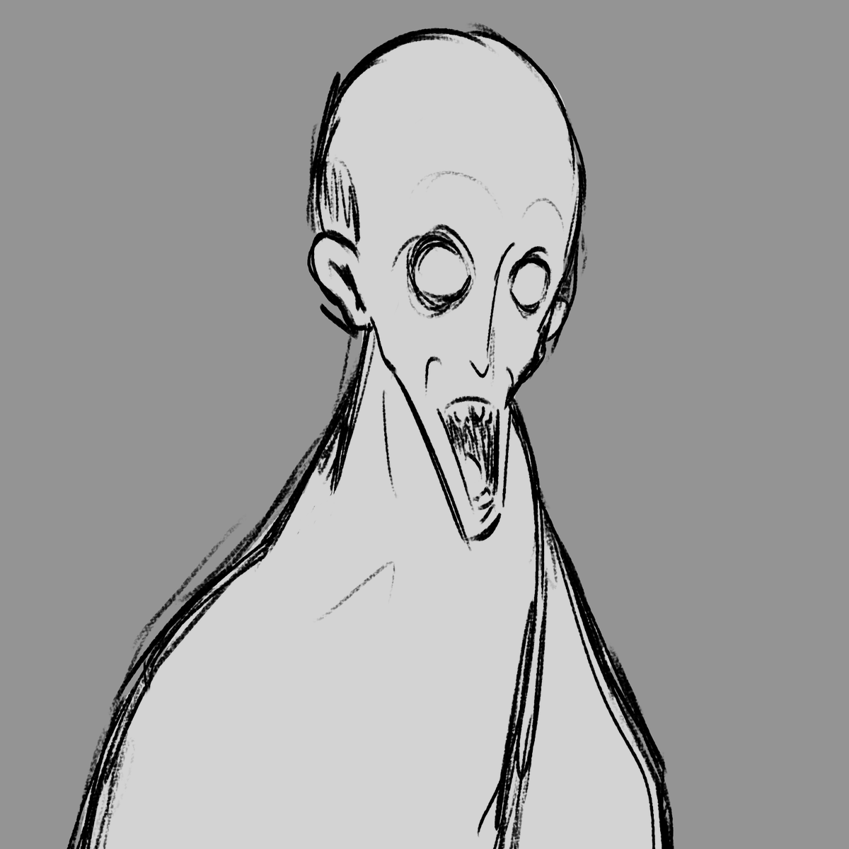 FicketyStudio's tweet photo. Drawing an SCP every day for October Day 1:
SCP-096 (The Shy Guy)
#scpfoundation https://t.co/TfH07MgPLb