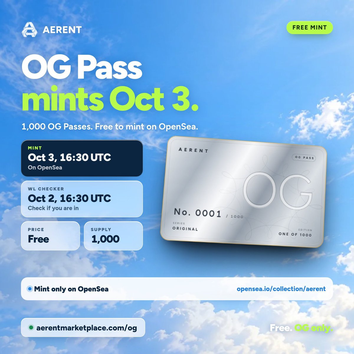 fed_up79's tweet photo. 🎟️ 50 GTD + 50 FCFS GIVEAWAY

Collab with @AerentMarket

🆓 Free Mint | ⛓️ Robinhood Chain
🧬 Supply: 1,000 | 📅 Oct 3

• Follow @AerentMarket &amp; @fed_up79

• Like + RT
• Drop your EVM wallet 👇

⏳ Ends in 12H https://t.co/aQMLOXjcii