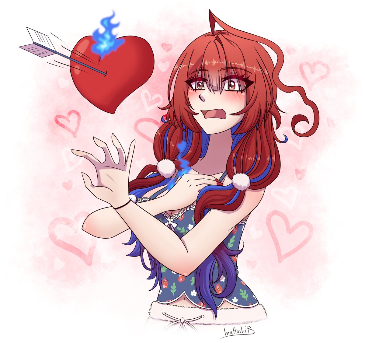 The_InuHoshi's tweet photo. Rissa used wet cat, it's super effective💙❤️
#RavenCrafts #BloodflameArt #bloodraven https://t.co/wEeU4d3NnO