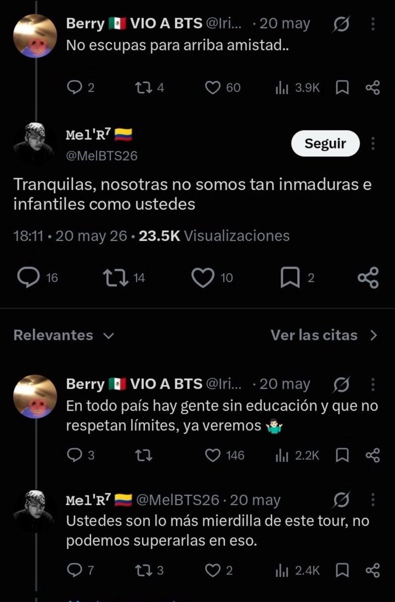 sommessuis's tweet photo. @YbtsArmy777 @kooddl JAJAJAJAJAJA NETA QUE SON PENDEJAS, quieres que te recuerde quienes estaban abriendo el hocico sobre que en los demás países de latam no sucedería? Army mx siempre a estado sola, y si no es así, cierrame la boca y muestrame como nos ayudaron aquella vez https://t.co/5sLvLbUUO8