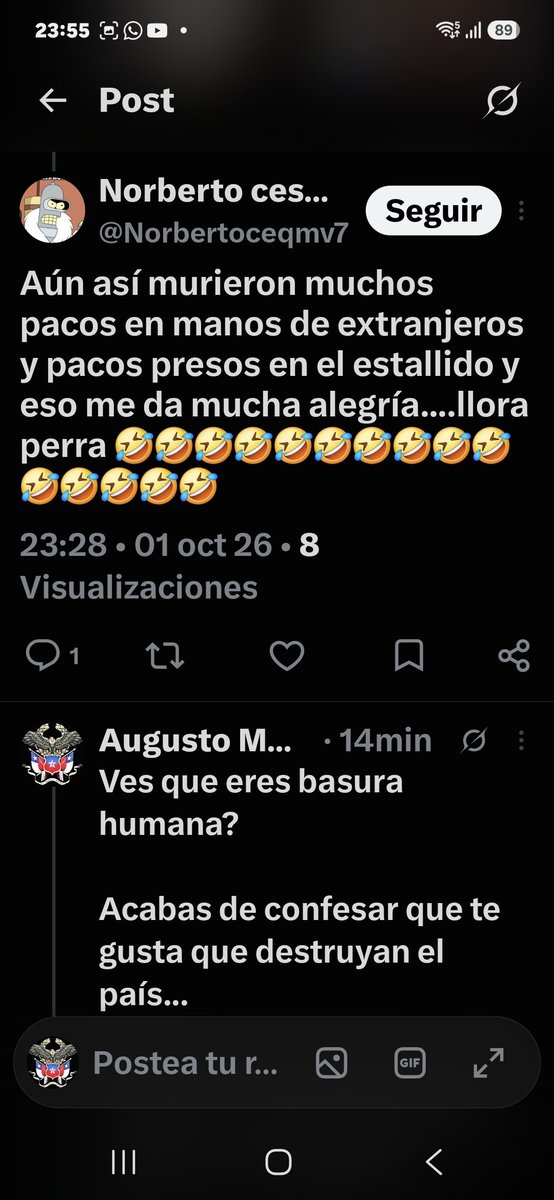 AugustoMedyylu's tweet photo. Miren esta sucia basura inhumana. Un progre inmundo sub-humano que se alegra por la muerte de Carabineros a manos de extranjeros.
 Es chileno el ctm... un traidor a la patria que merece ser quemado vivo. 

Más fracasado y frustrado no puede ser el bastardo qlo. Es un negro-lover. https://t.co/bhfDSQ0Zw7