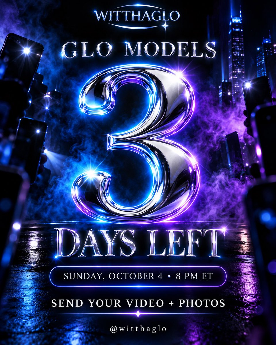 WitthaGlo's tweet photo. Glo girls, you’ve been sitting on that video long enough 😂💙 Let your personality do the talking—we’re ready to put you in the spotlight.

Send your promo video + pics to @witthaglo by Sunday, October 4 at 8 PM ET. Get WITTHAGLO ✨ https://t.co/Se4K0gch9x