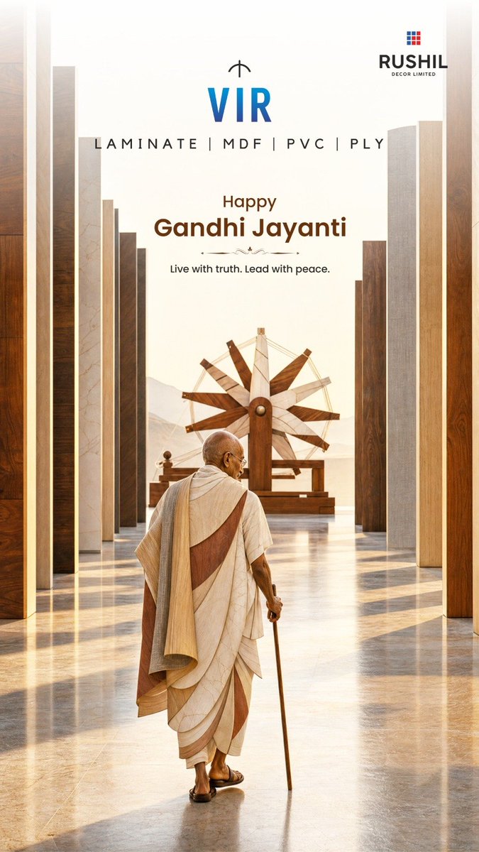 Rushil_Decor_'s tweet photo. A day to remember the power of truth, the strength of simplicity, and the courage to choose peace.
Wishing everyone a meaningful Gandhi Jayanti 🇮🇳🕊️

#GandhiJayanti #GandhianValues #UnityInDiversity #PeaceAndHarmony #IndianHeritage #viralvídeo https://t.co/LUXDSCJAVT