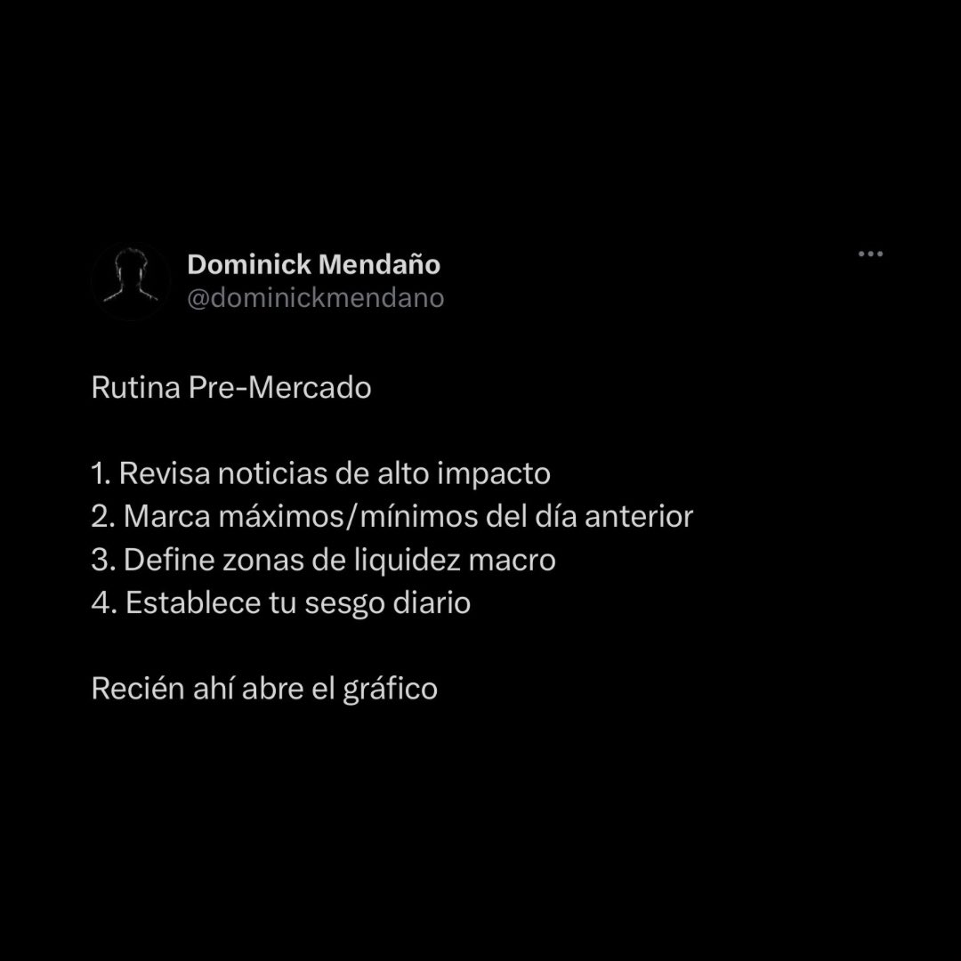 dominickmendano's tweet photo. Sigue a @dominickmendano para más contenido educativo y Trading

Puedes unirte al Canal de Telegram usando el link del perfil

#trading #trader #tradingforex #innercircletrader #ictconcepts https://t.co/2qHcFTYwUc