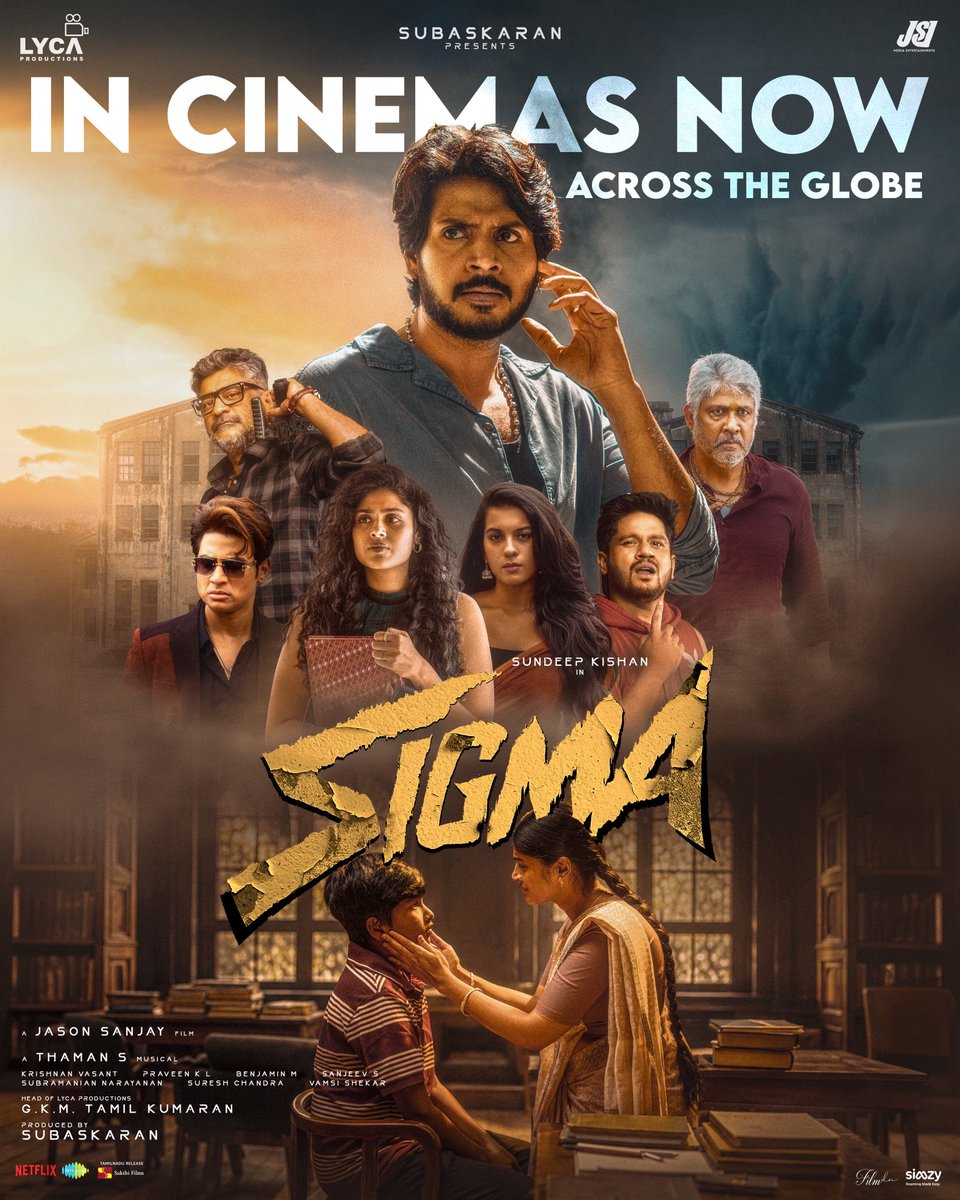 LycaProductions's tweet photo. One daring move changes the entire game. 🔥 #Sigma storming in cinemas from today. ⚡️ Catch the action in theatres. 🤩

#SigmaInCinemasNow

@official_jsj @LycaProductions #Subaskaran @gkmtamilkumaran @sundeepkishan @MusicThaman @fariaabdullah2 @CatherineTresa1 #RajuSundaram #SampathRaj @shivpanditt @follow_anbu @yogjapee @MagaAnan @sheelaActress #Kamalesh #KiranKonda @Cinemainmygenes @krishnanvasant @Dir_sanjeev #BenjaminM @hariharalorven @venkataction1 @silvastunt @casey_surya24 @ananth_designer #ShadabRayeen @SureshChandraa @UrsVamsiShekar @AbdulNassarOffl @DoneChannel1 @Netflix_INSouth @saregamasouth