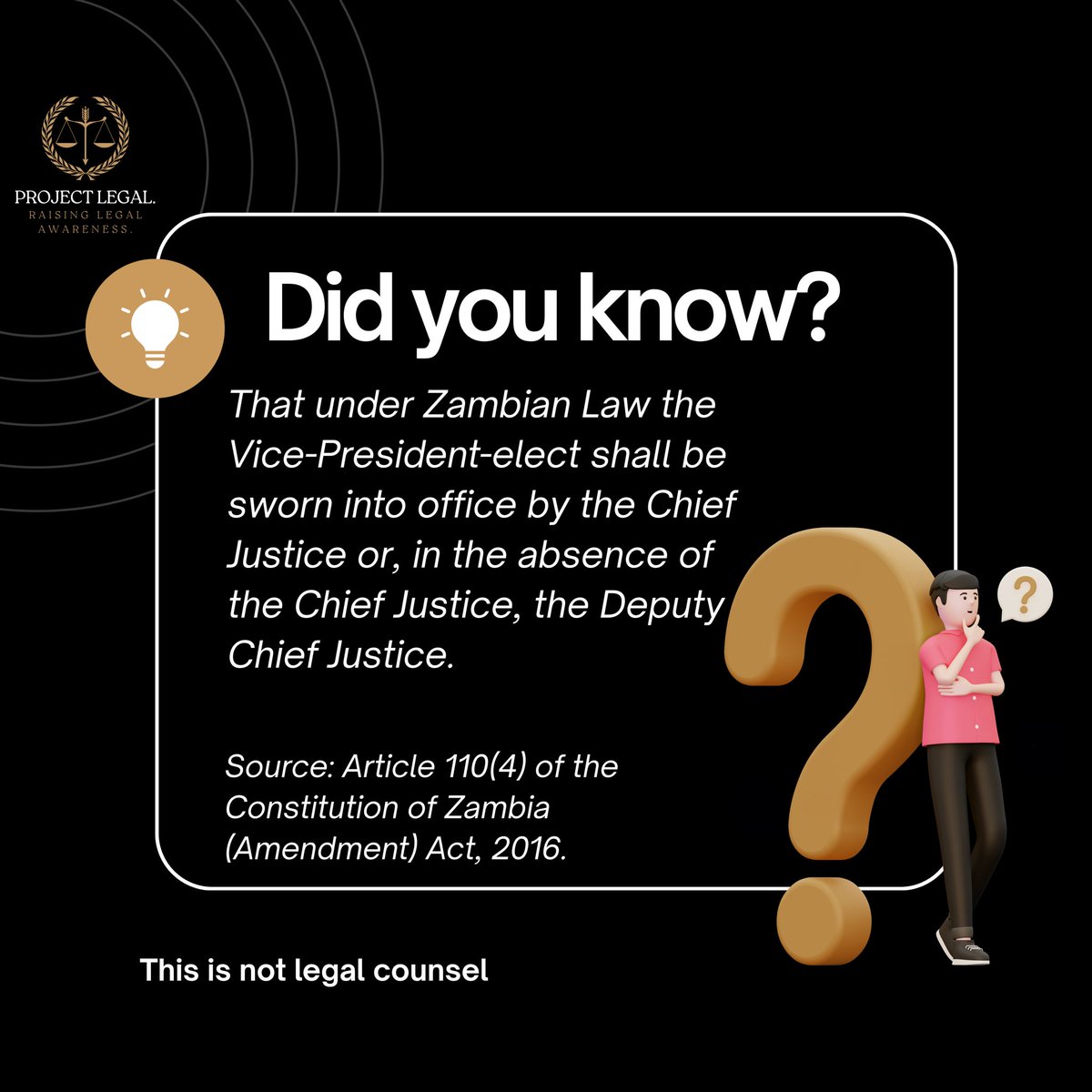 MusanshiPeter's tweet photo. Legal awareness.
Day 275 of 365.
#ZambianLaw #LegalEducation #ProjectLegal #2026LegalPosters https://t.co/C62E9WdvE8