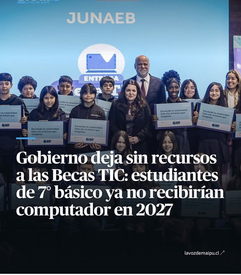 PameGatuna's tweet photo. Le quitan los computadores a los niños y les regalan privilegios a los grandes empresarios.
#KastDestruyeChile https://t.co/Hs61JxF7dx