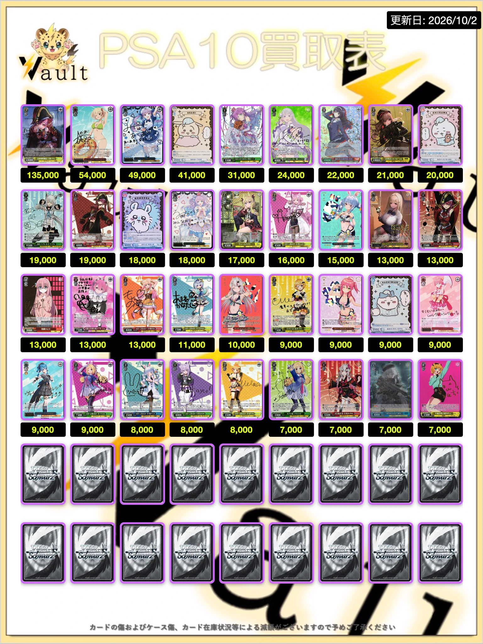 【ヴァイス】 PSA10 まとめ売り！ Vault名古屋 on X: 