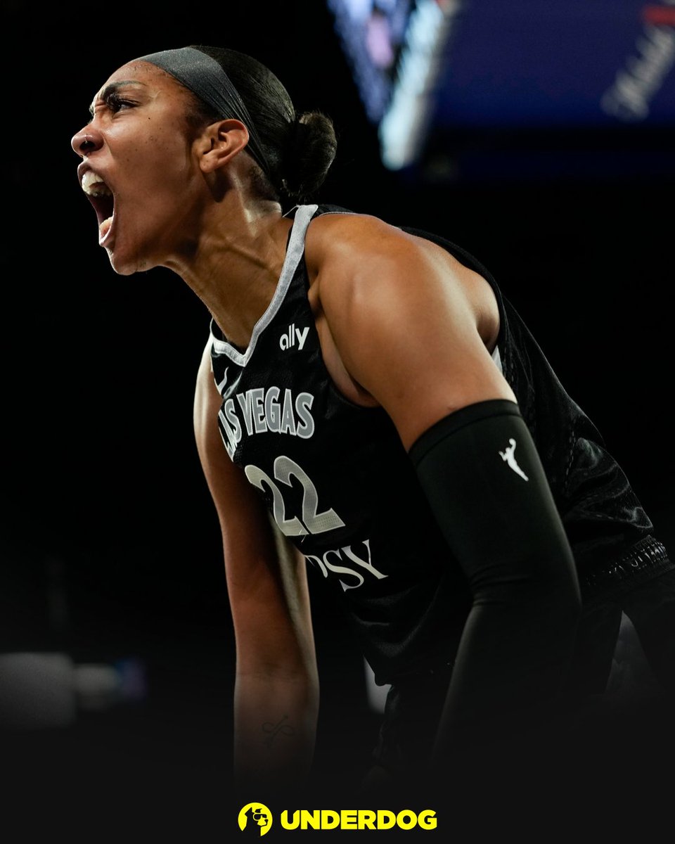 UnderdogWNBA's tweet photo. Most games with 30+ PTS, 10+ REB in WNBA playoff history:

A'ja Wilson - 7
Breanna Stewart - 3
Candace Parker - 2

A'ja with 36 PTS, 10 REB, 2 BLK facing elimination. https://t.co/rAkeajvwiu