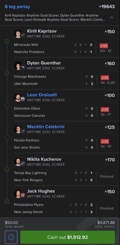 MallyParlay's tweet photo. Big cashout available‼️🤑🤯

We just need Macklin &amp; Leon and the games just started 😎 https://t.co/mZ4P9BtnBL